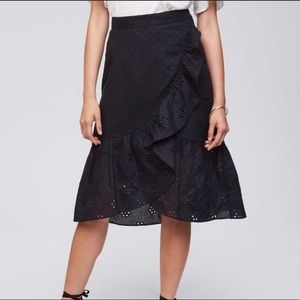 LOFT RUFFLE SKIRT SIZE 10